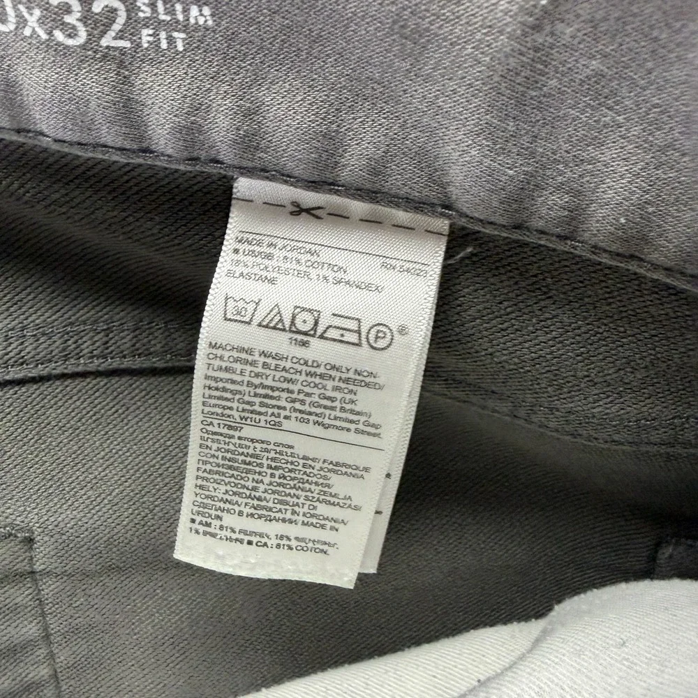 Banana Republic Traveler Pant Mens 30x32 Gray Cotton Chino Straight Slim Stretch